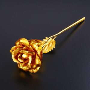 Gold Plated Artificial Rose Flower