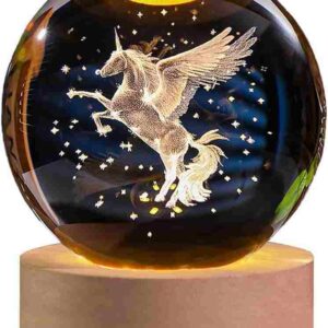 3D Crystal Ball Lamp Horse