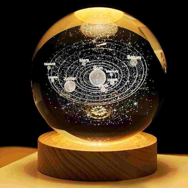 Glass Lamp 3D Ball Astronomy