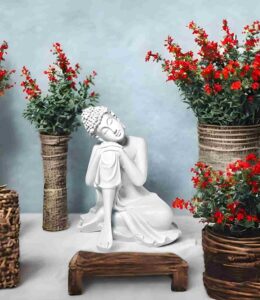 white buddha statue