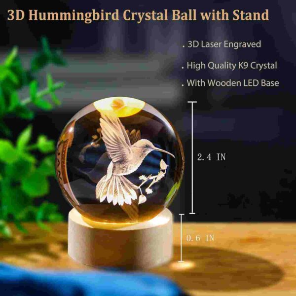 3D LED Glass Ball Table Lamp