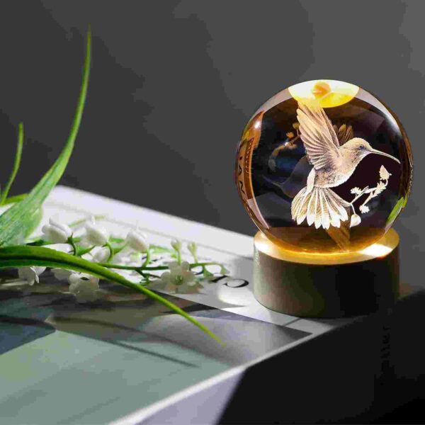 3D LED Glass Table Lamp